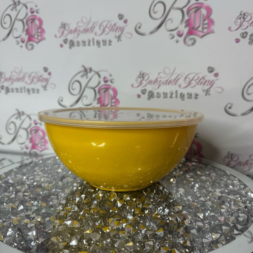 4 bowls colorful Stacking Bowls Set lids and base yellow purple green blue - Picture 4 of 6
